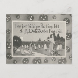 Postal Pareja Cementerio Graveyard Ghost Prank