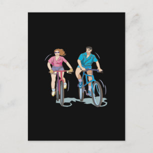 Postal Pareja ciclista