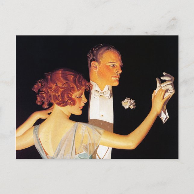 Postal Pareja, collares de flecha y camisetas para vestir (Anverso)