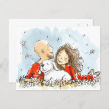 Pareja con Cachorro Blanco