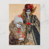 Pareja con disfraz de Carnaval, Venecia