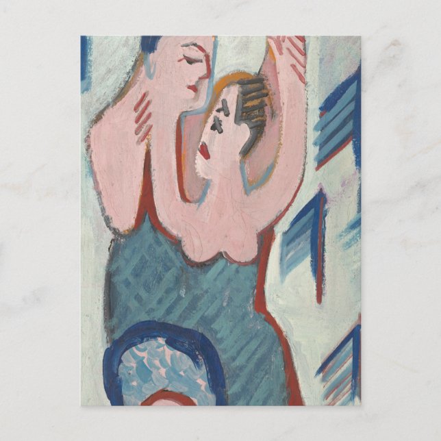 Postal Pareja de baile arte moderno (Anverso)