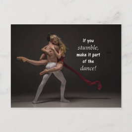 Postal Pareja de ballet de cita romántica inspiradora