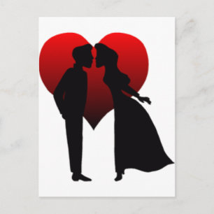 Postal Pareja de Besados