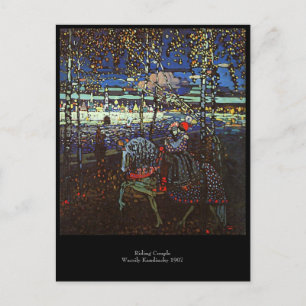 Postal Pareja de ciclismo por Wassily Kandinsky 1907