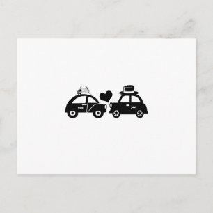 Postal Pareja de coches de clase