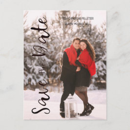 Postal Pareja de compromiso fotográfico personalizado sim