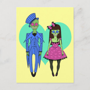 Postal Pareja de cráneos