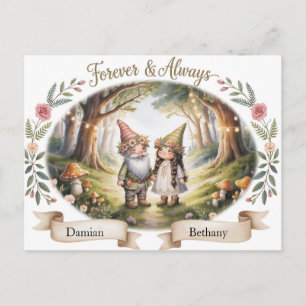 Postal Pareja de Gnomos Dulces y Siempre Lindos con Nombr