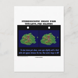 Postal Pareja de imágenes estereoscópicas Viti Levu, Isla