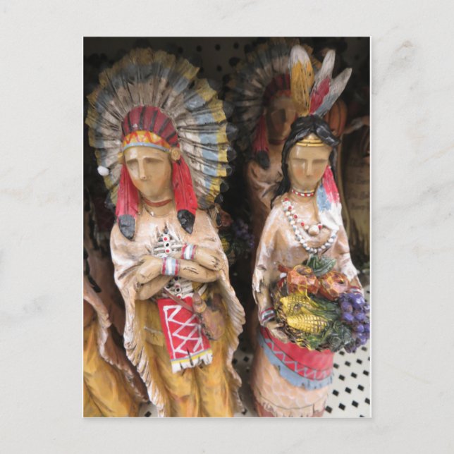 Postal Pareja de indios americanos (Anverso)
