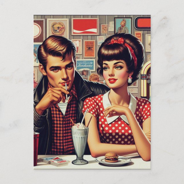 Postal Pareja de los 50 (Anverso)