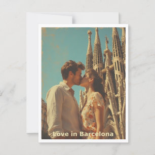 Postal Pareja de Love Barcelona