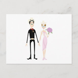 Postal Pareja de matrimonio de campo humorística