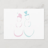 Pareja de nieve en rosa helado y azul