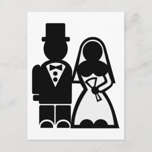 Postal pareja de novias