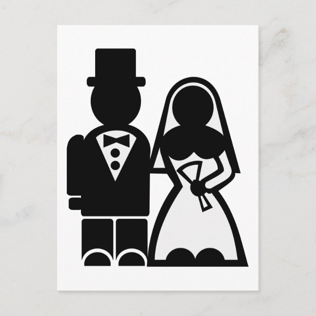 Postal pareja de novias (Anverso)