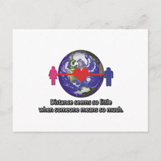 Postal Pareja de relaciones de larga distancia