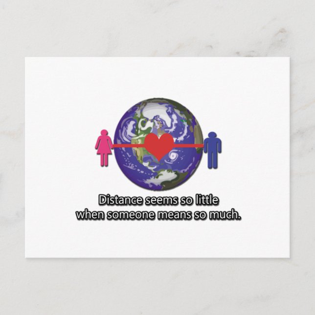 Postal Pareja de relaciones de larga distancia (Anverso)