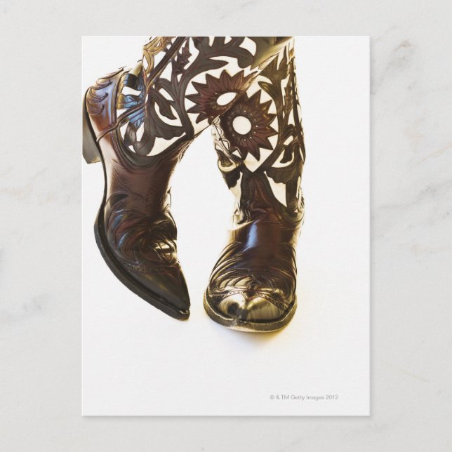 Postal Pareja de zapatos de vaquero 2 (Anverso)