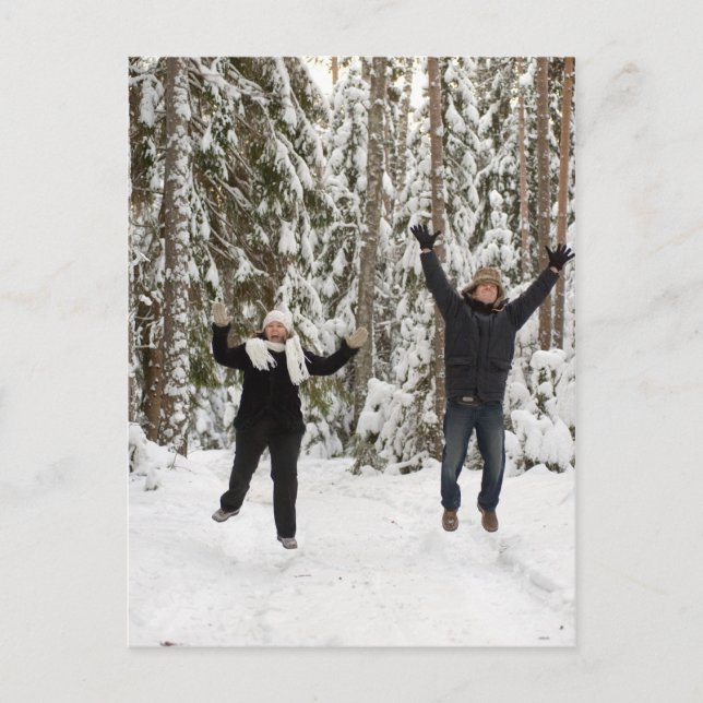 Postal Pareja en el bosque (Anverso)