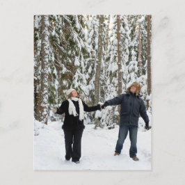 Postal Pareja en el bosque