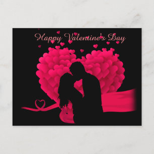 Postal Pareja enamorada Feliz Día de San Valentín