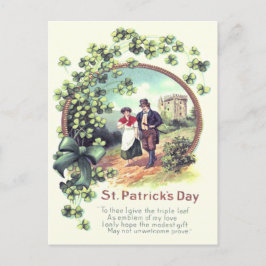 Postal Pareja Irlandesa Castillo Shamrock