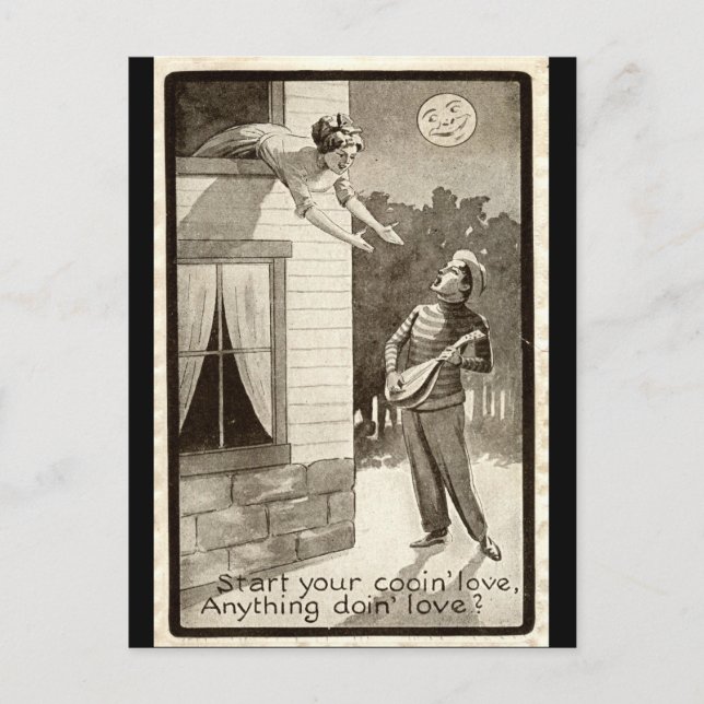 Postal Pareja romántica de 1910 (Anverso)