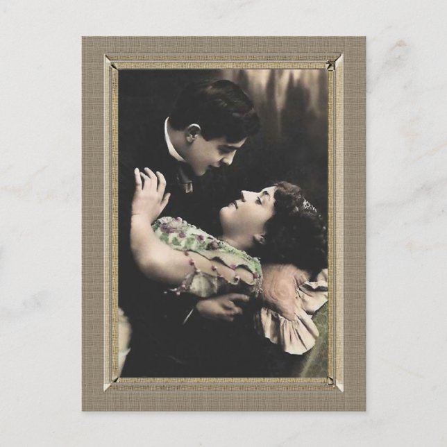 Postal Pareja romántica - una y sólo amor (Anverso)