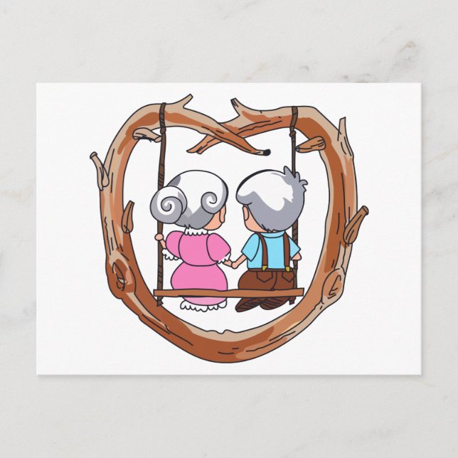 Postal Pareja superior en Swing (Anverso)