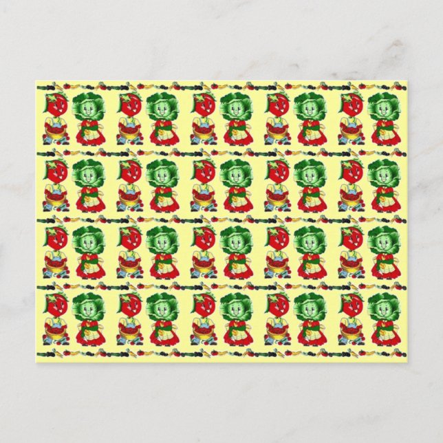 Postal Pareja Vegetable Vintage (Anverso)