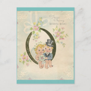 Postal Pareja Vintage Wedding