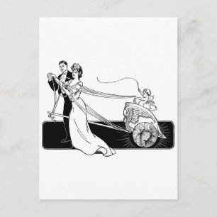 Postal Pareja Vintage Wedding