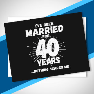 Postal Parejas Casadas 40 Años Divertido 40 Aniversario d
