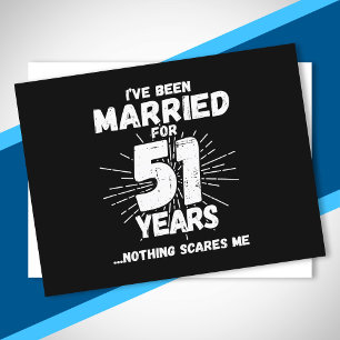 Postal Parejas Casadas 51 Años Divertido Aniversario 51