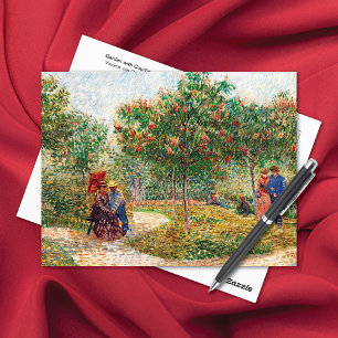 Postal Parejas de Courting Garden Vincent van Gogh