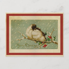 Postal Parejas de enamorados vintage de Navidad