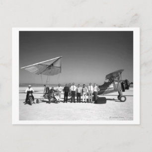 Postal Paresev 1-A y remolque con tripulación y piloto