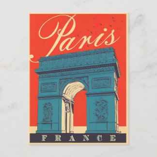 Postal París Arc de Triomphe Francia Viaje vintage