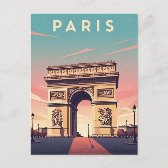Postal Paris Arc de Triomphe Postcard (Anverso)