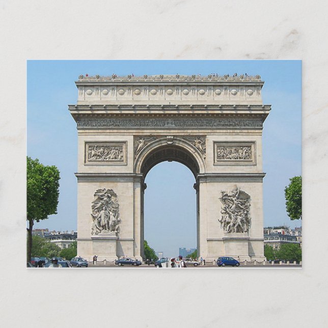 Postal París - Arco de Triunfo - (Anverso)