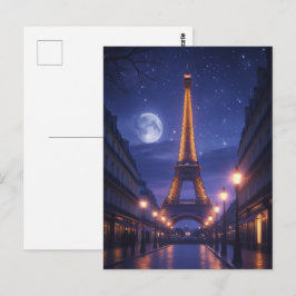 Postal París bajo la luz de la luna – Noche romántica de 