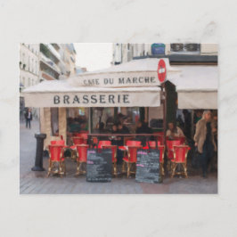 Postal Paris Cafe Postcard - París, Francia