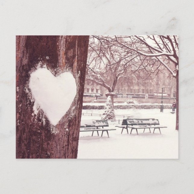 Postal París, ciudad del amor (jardines de Notre Dame) (Anverso)