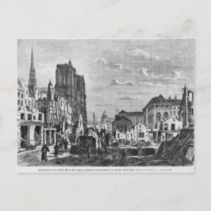 Postal París, demolición de una parte de la Ciudad