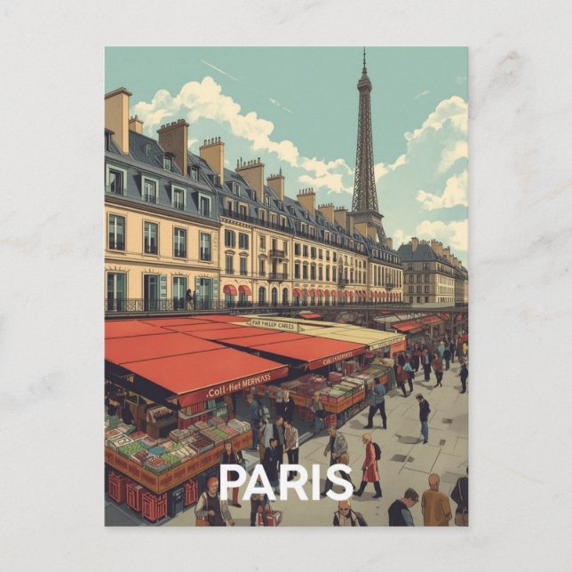 Postal Paris Eiffel Tower (Anverso)