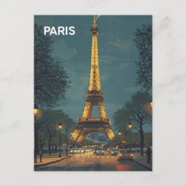 Postal Paris Eiffel Tower