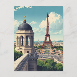 Postal Paris Eiffel Tower