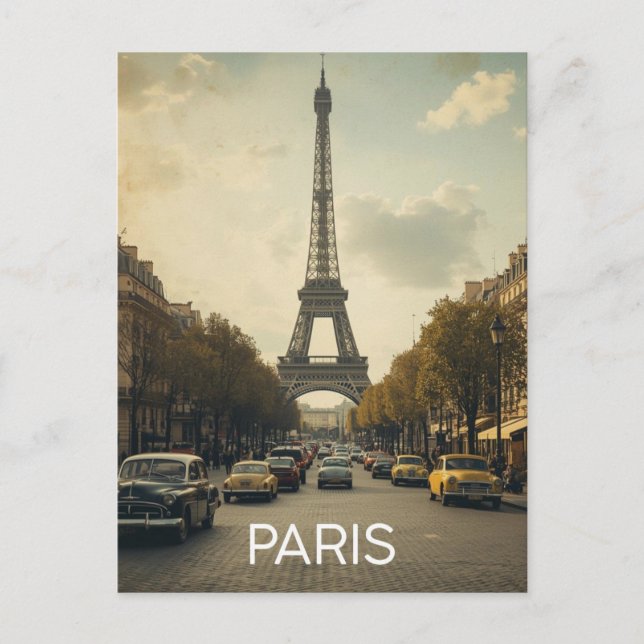 Postal Paris Eiffel Tower (Anverso)